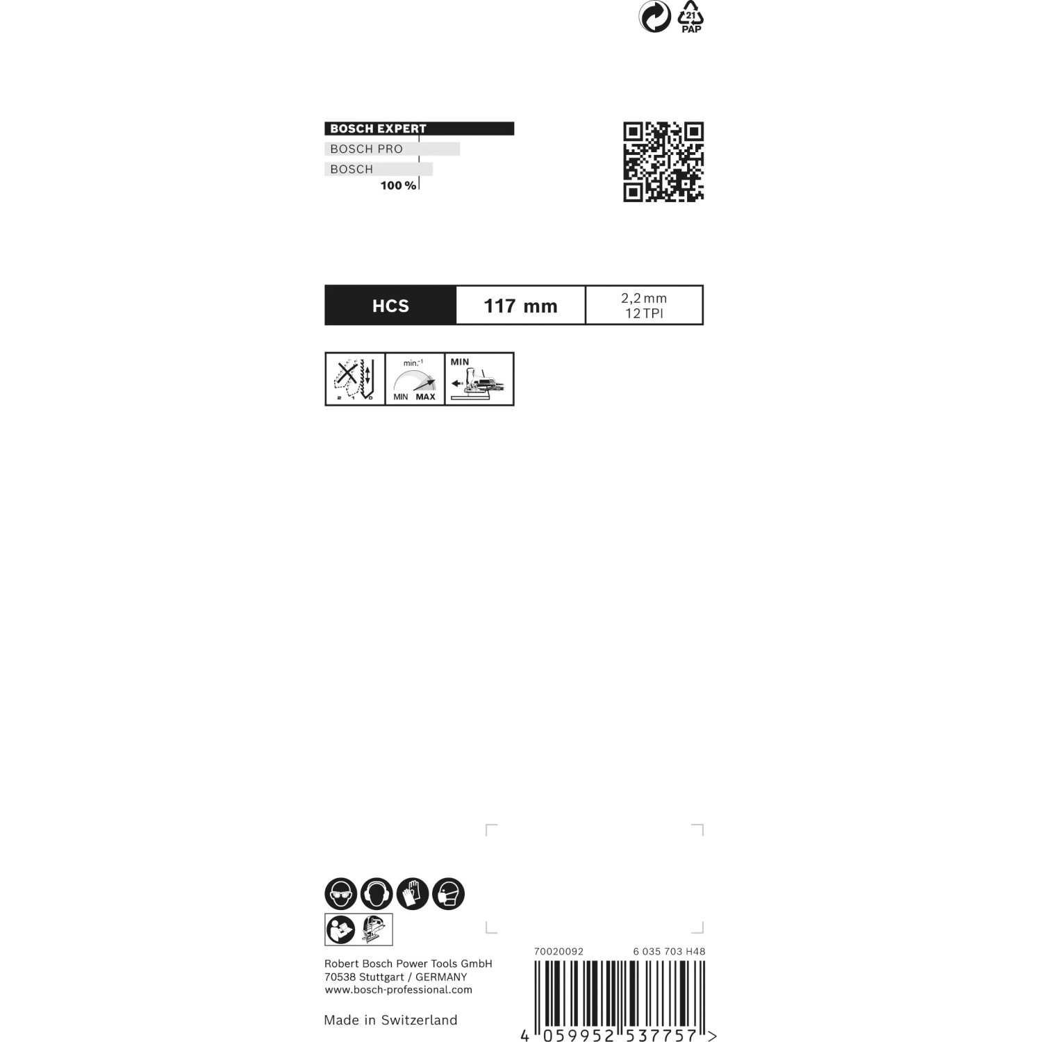 Bosch Expert T308B Stichsägeblätter für Holz, 5 Stück, für saubere Schnitte.