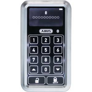 Abus Bluetooth-Tastatur Hometec Pro CFT3100 in Silber für Türsicherung.