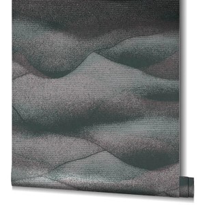 Marburg Vliestapete Habitat, grafisches Muster in Schwarz und Silber.