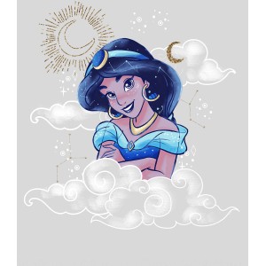 Wandbild: Jasmin in Wolken, 40x50 cm. Dekoratives Bild für Kinder- oder Schlafzimmer.