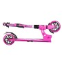 Pinker Six Degrees Aluminium Scooter Junior, 145 mm, zusammengeklappt. Höhenverstellbarer Roller mit Ständer.