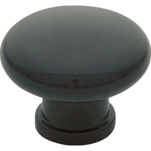 Schwarzer Möbelknopf 0385 aus Kunststoff für Schränke und Schubladen.