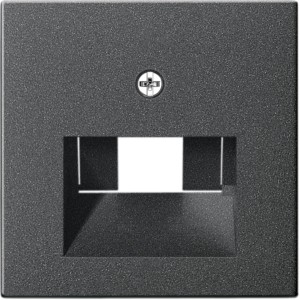 Gira UAE-Abdeckung System 55 in Anthrazit für Netzwerkdosen.