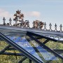 Juliana Dachfirstverzierung in Schwarz auf Gewächshaus Orangerie 15,1 m².