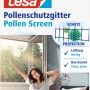 Tesa Pollenschutzgitter, 1,3x1,5m, Anthrazit. Fenster-Insektenschutz für Allergiker.