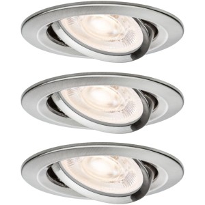 Paulmann LED Einbauleuchte Nova GU10 Flat Eisen Gebürstet