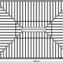 Draufsicht des Sojag Aluminium Pavillon Messina 12x20 in Anthrazit mit Maßangaben.