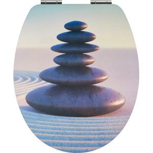 baliv WC-Sitz Holena mit Steine am Strand Motiv und Absenkautomatik.