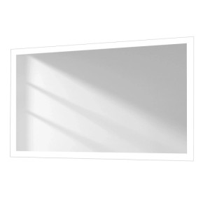 Rechteckiger Emke LED Badspiegel 100x60 cm mit umlaufender Beleuchtung und Beschlagfrei-Funktion.