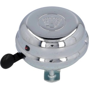 Fischer Fahrradglocke Chrome, klassische verchromte Klingel für Fahrräder.