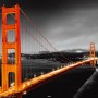 Deco Panel Fertigbild: Golden Gate Bridge, San Francisco, 40x50 cm. Wandbild mit berühmter Brücke.