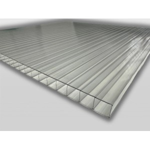 Transparente Hohlkammerplatte, 200x105 cm, 10 mm stark, für Kunststoffbedachung.