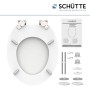 Schütte WC-Sitz White Holzkern mit Absenkautomatik und Befestigungsmaterial.