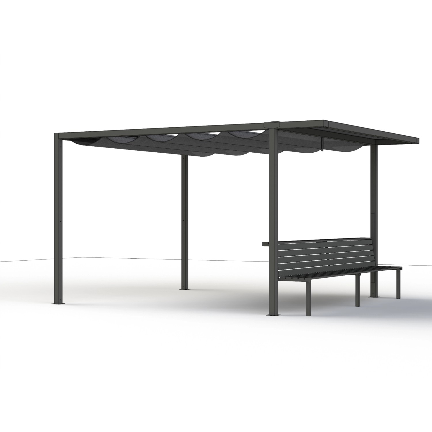 Siena Garden Bank Schattenmanufaktur für 4 Personen, 300 cm, als Zubehör für Lauben & Pavillons.