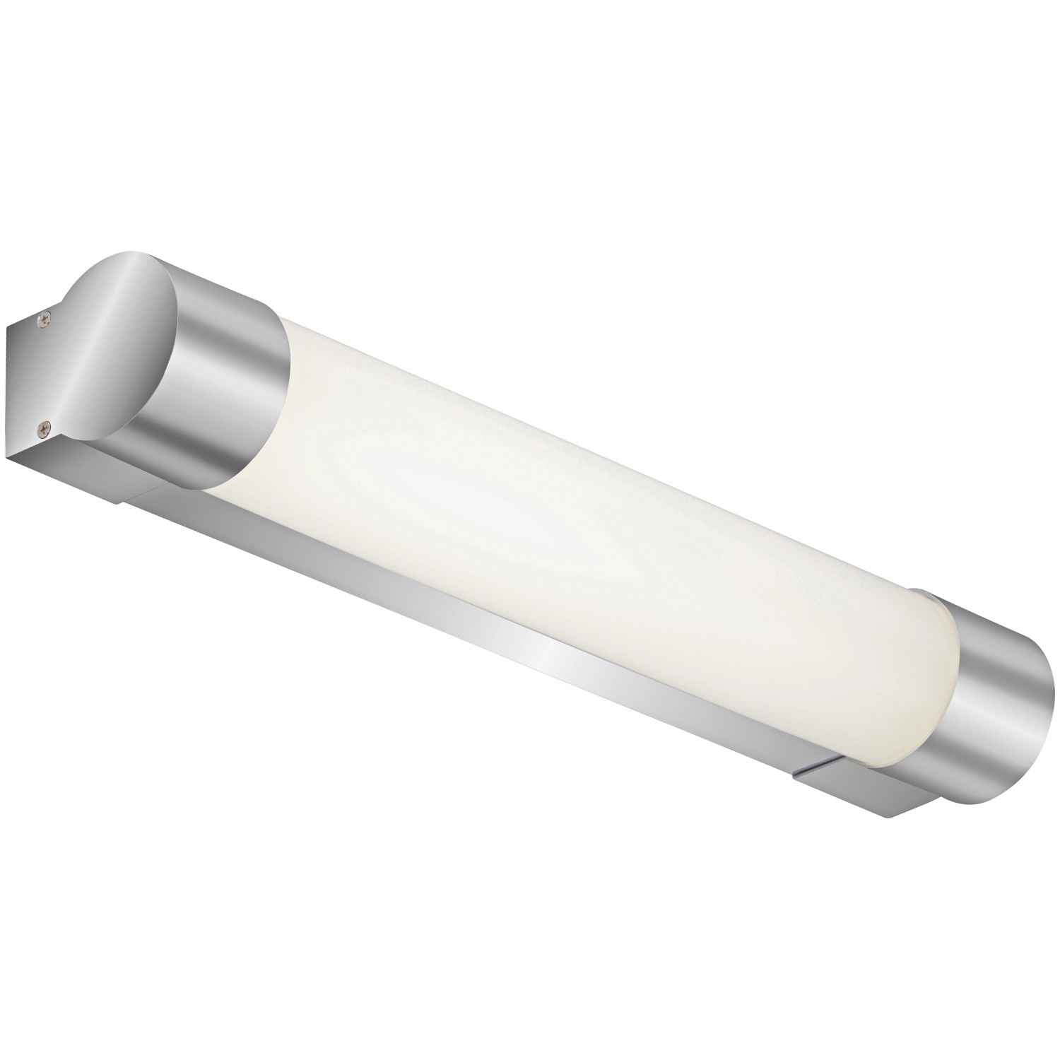 Moderne Briloner LED-Bad-Wandleuchte, 35 cm, Chrom, für eine optimale Spiegelausleuchtung.