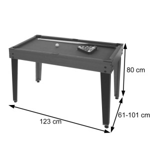 MCW Tischkicker M33 7in1 Multiplayer Spieletisch MDF 80x123x101cm