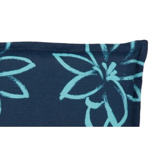 Beo Sitzauflage Hochlehner Bunde, 2er-Set, hellblau-dunkelblaue Blumen.
