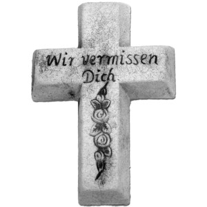 Grabdekoration Kreuz Weiß