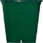 Grüne, eckige Regentonne 300 l mit Deckel und Hahn. Ideal zum Regenwassersammeln.