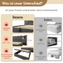 okwish Polsterbett 180x200cm mit Stauraum Doppelbett Grau ohne Matratze_8