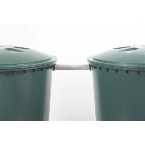 Garantia Regentonnen Verbindungs-Set (31,8 mm) mit Schlauch zur Verbindung zweier grüner Regentonnen.