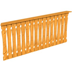 Skan Holz Brüstung Balkonschalung, 210x96 cm, Fichte Eiche hell, für Lauben & Pavillons.