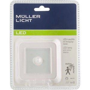 Müller-Licht LED Unterbauleuchte Cara Weiß mit Sensor in Verpackung.