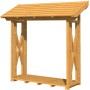 Skan Holz Holzunterstand Paul 1 aus Douglasie, naturbelassen, mit Dach für ca. 2 m³ Kaminholz.