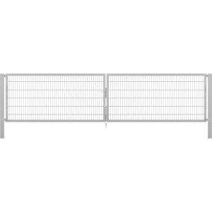 Feuerverzinktes Doppeltor Flexo Plus 500x120 cm mit Pfosten für Gartenzäune.