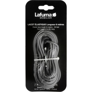 Lafuma Gummischnur Orage 8m für Sonnenliege, anthrazit, elastisch.