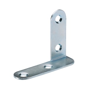 Verzinktes Winkelblech links, 45x60x15 mm, Stahl, für stabile Verbindungen.