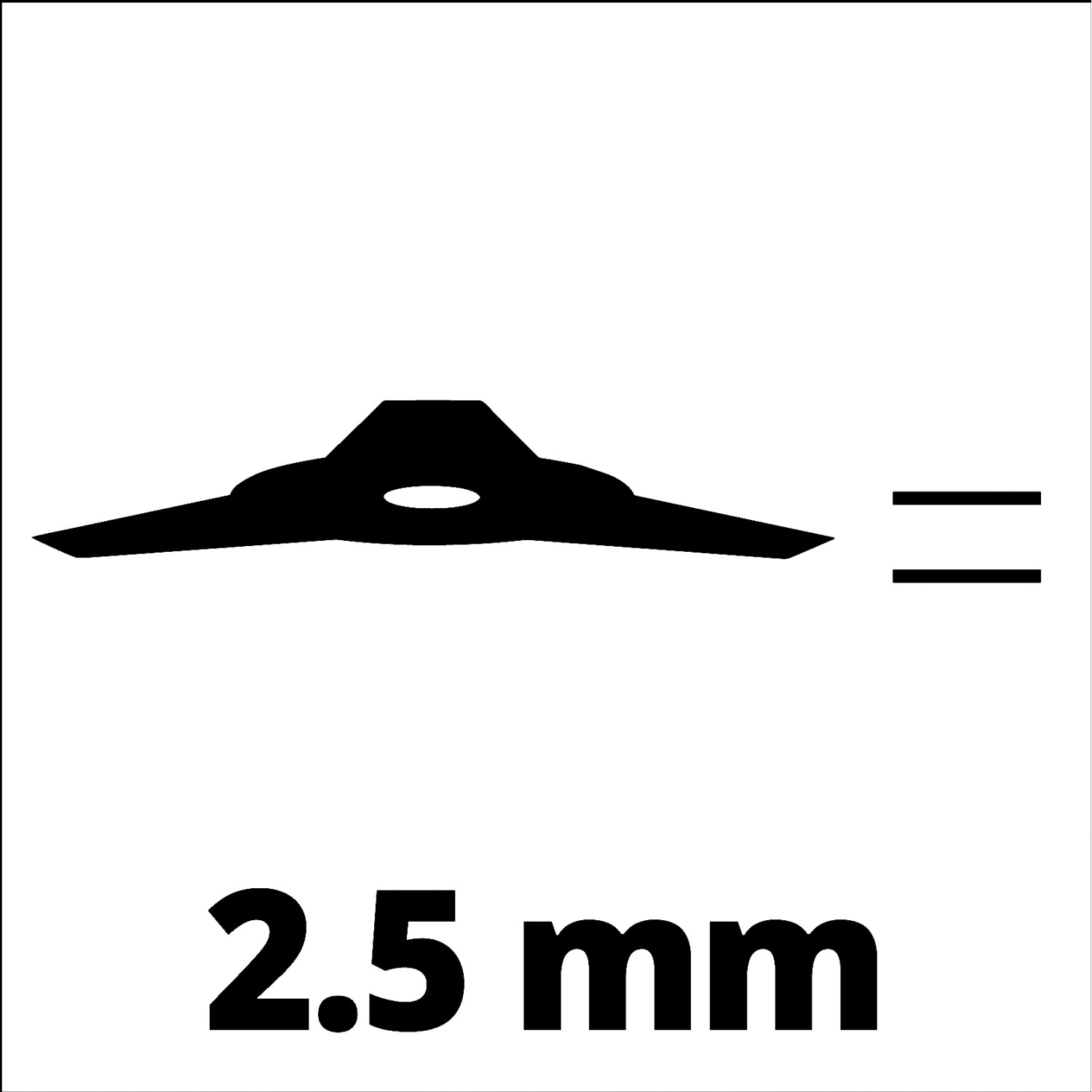 Einhell Dickichtmesser 255 für Sensen, Ersatzmesser mit 2,5 mm Stärke.