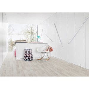 Andiamo PVC-Belag Parkettoptik 520 Comfytex 200 cm Weiß Meterware