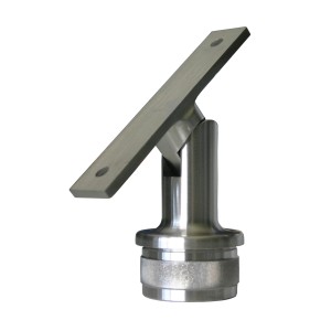 Handlaufträger Edelstahl V2A mit Gelenk mit flacher Platte
