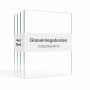 4er Set Glasböden (32,6x23,6cm) für Vitrinen, ESG-Glas, inkl. Bodenträger.