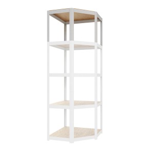 Ar Shelving Eckregal Erweiterungmodul Rivet Style 48 x 70 x 40 cm Grauweiß FSC®