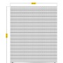 Grauer Schellenberg Rollladenpanzer Mini, 80x60 cm, für Rollladenantriebe.