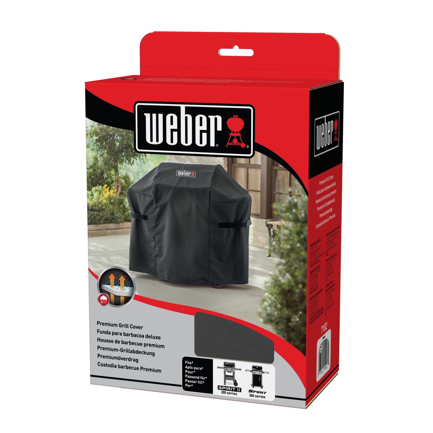 Weber Premium Abdeckhaube für Spirit/Spirit II 300 & 400 Grills, verpackt.