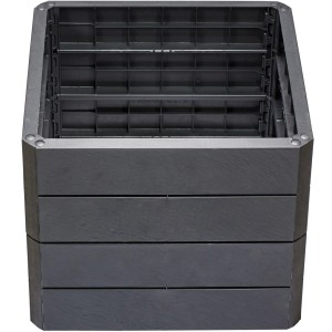 Garantia Hochbeet Ergo Quadro S 50 Stone aus Kunststoff in Steinoptik, 60x60x50cm.