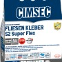 Cimsec Fliesenkleber S2 Superflex 5kg, flexibler, faserverstärkter Fliesenkleber für Innen & Außen.
