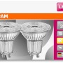 Osram GU10 LED-Leuchtmittel 2er-Set, 2,6W, warmweiß, 230 Lumen, 5,2x5cm.