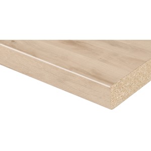 Kaindl Arbeitsplatte Native Oak Light, 3,8 cm stark, Detailansicht der Oberfläche und Kante.