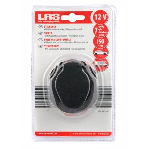 LAS 7-polige Anhänger-Steckdose aus Kunststoff mit Abschaltautomatik für PKW-Anhänger.