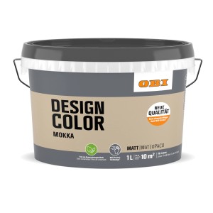 Eimer OBI Design Color Mokka, 1 Liter, matte, farbige Innenfarbe für Wände.