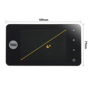 Yale Digitaler Türspion DDV 4.500 Silber mit 10 cm Bildschirm und Nachtsicht.