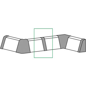 FN Neuhofer Zwischenstücke für FU060 Sockelleisten, Ahorn/Birke, 2er-Pack.