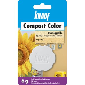 Knauf Compact Color Honiggelb 6g für Putz, zur individuellen Farbgestaltung von Innen- und Außenbereichen.