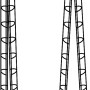 Bellissa Bohnenturm, 340 cm, 4-teilig, verzinkt, für Rankpflanzen im Garten oder Topf.