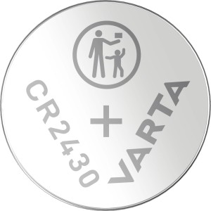 Varta CR2430 Lithium Knopfzelle, runde Batterie für Smart-Home Geräte und Fernbedienungen.
