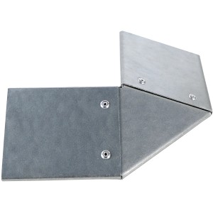 Bellissa Eckteil 4er-Set für Schneckenblech am Hochbeet, Stahl verzinkt.